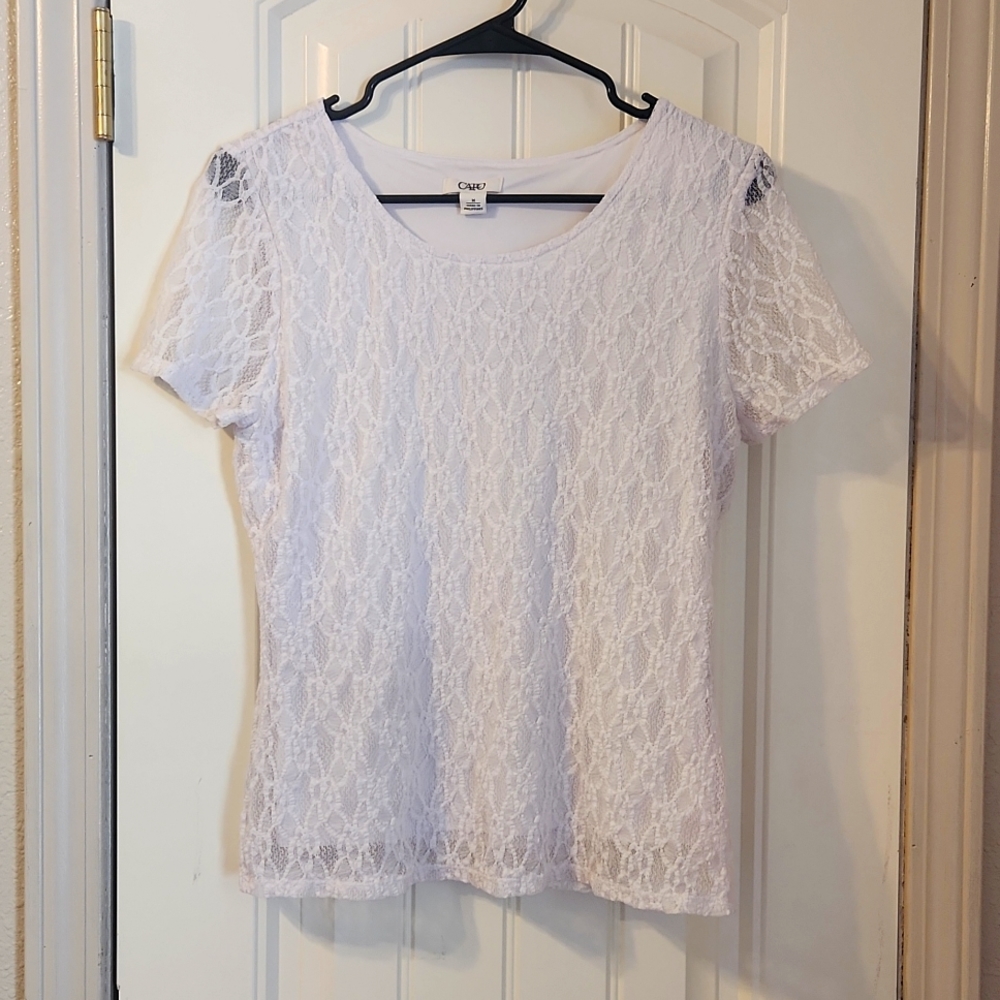 White lace blouse
